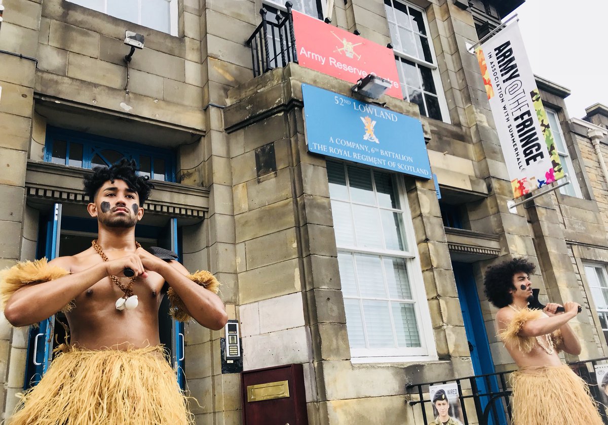 All very busy at A Coy <a href="/6SCOTS/">6 SCOTS</a>’ Hepburn House as #ArmyAtTheFringe begins! 

<a href="/WiredThePlay/">WIRED</a> @HMVoices @ShellShockPlay
