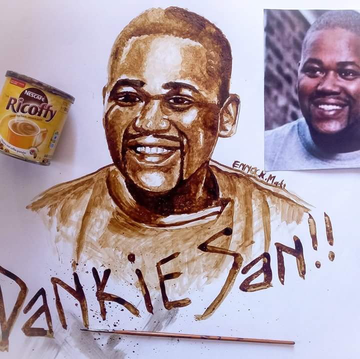 Reney_Mashaba's tweet photo. #RIPProKid #EnnockMahlageni I  hope &amp; pray that your work be noticed world wide one day  💕 you did an amazing job on this on portrait  👇🙌 😘👏 #DankieSan https://t.co/EWpvzqyVNe