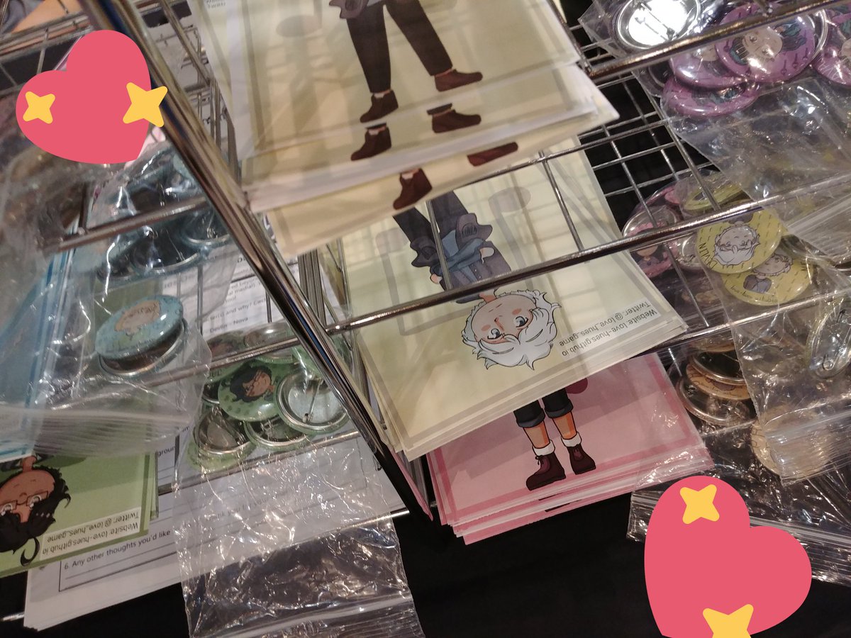 love_hues_game's tweet photo. There's plenty of free promo materials remaining, everyone! Come and play the game! I'd love to chat with you all. ❤💛💚💙💜 #yeg #animethon #animethon2018 https://t.co/VsNkIPaGdO