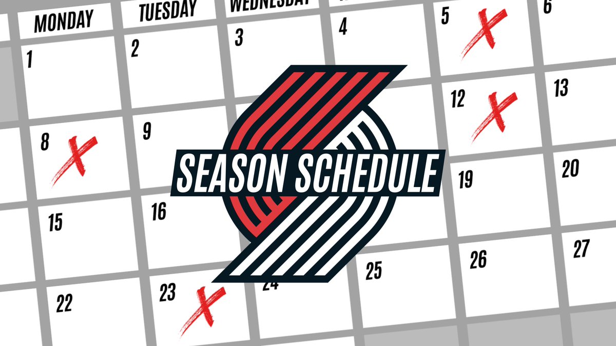 Portland Trailblazers Schedule Examples and Forms
