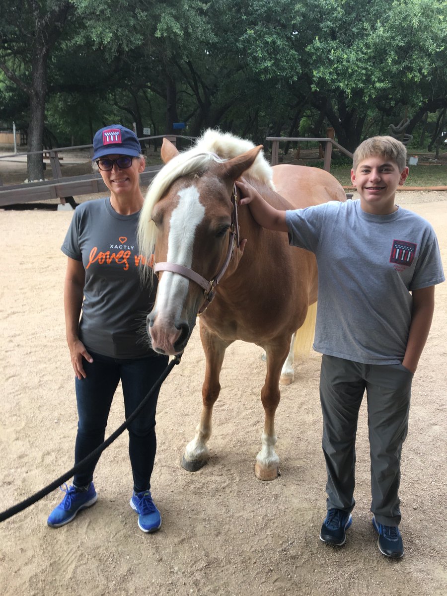 RoachLaura's tweet photo. I am so lucky to enjoy the day off volunteering at OpenMyWorld Therapeutic Riding Center for special needs. Thanks Xactly - Join @Xactly on Friday for the first annual Global Day of Giving! Learn more: https://t.co/VJXoBEt1PY #XactlyLovesMe #CareWeek #XactlyOne https://t.co/DllVBBkk4e