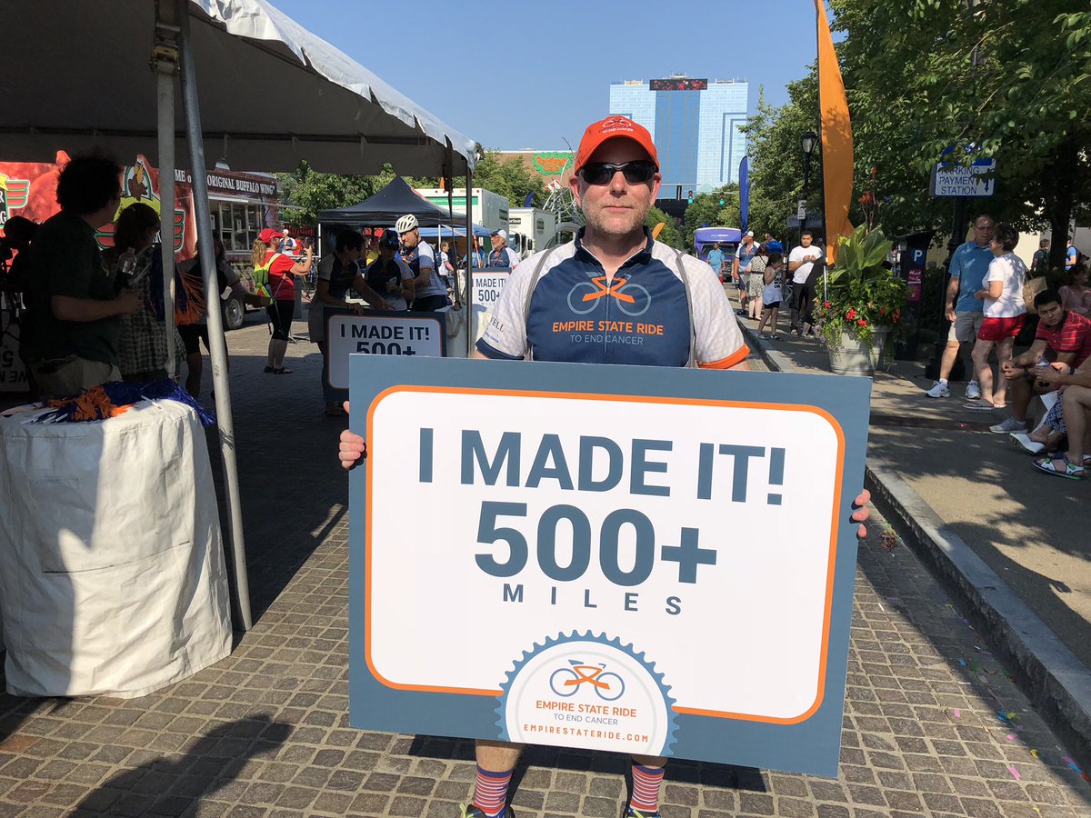 Pendletucky's tweet photo. I spent last week biking 7 days and 550 miles from Staten Island to Niagara Falls in the @EmpireStateRide and it was awesome!
Huge shoutout and thanks to all the riders, donors, staff, and volunteers who helped raise > $660,000 for @RoswellPark !
#ESR18
#NYC2NF https://t.co/OHktGHdpSK