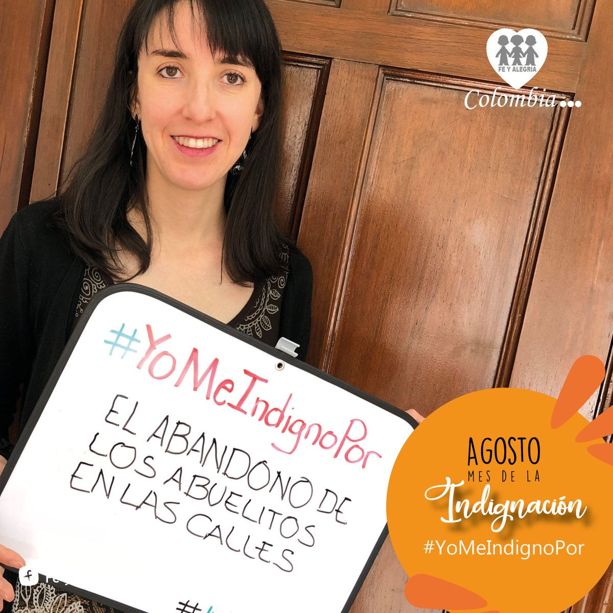 FeyAlegriaCOL's tweet photo. En Fe y Alegría Colombia conocemos y valoramos la importancia de nuestros abuelos quienes son los portadores ancestrales de nuestras raíces y conocimientos, #YoMeIndignoPor el abandono de los abuelitos en la calle #IndignAcción https://t.co/7K1o37oDBH