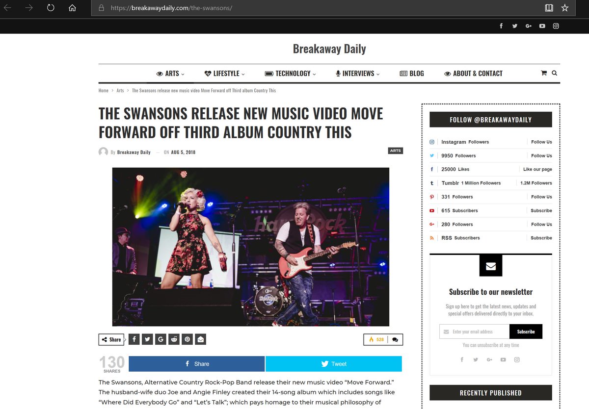 YMTheBevHillsPR's tweet photo. YM's Client News: #BreakawayDaily shares online The Swansons, @SwansonsJoe @SwansonsAngie Alternative Country Rock-Pop Band release music video Move Forward off Third album Country This
Read Article https://t.co/EuLaasbFjU
#TheSwansons #Country #CountryMusic #CountryRockPop #YMPR https://t.co/4PXLAmPyBA
