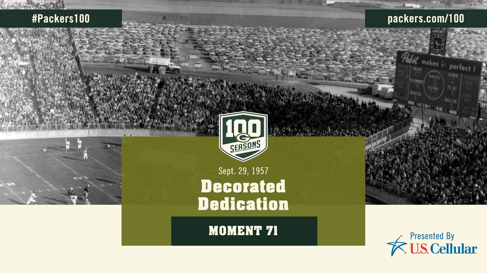 Green Bay Packers on Twitter "Sept. 29, 1957 The dedication of the