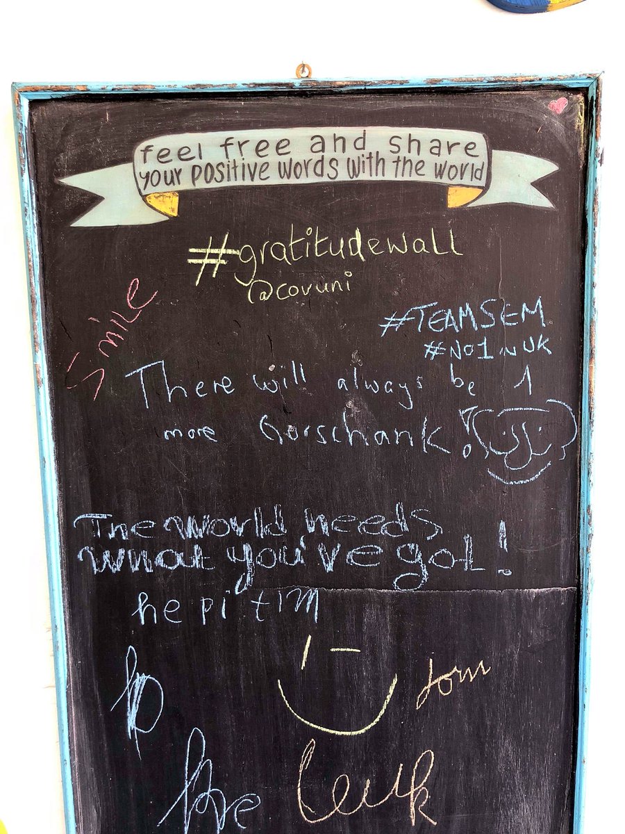 GMatouskova's tweet photo. #gratitudewall making it all the way to Kos in Greece as noted on a #positiveshop positive words wall by the #teamSEM @covcampus one and only @iawebster. Happy holidays Ian and thank you! #wellbeing #gratitude @HOPE4TC We’ve been to Greece Mexico and Brazil - where next? https://t.co/ydvPLAUfAp