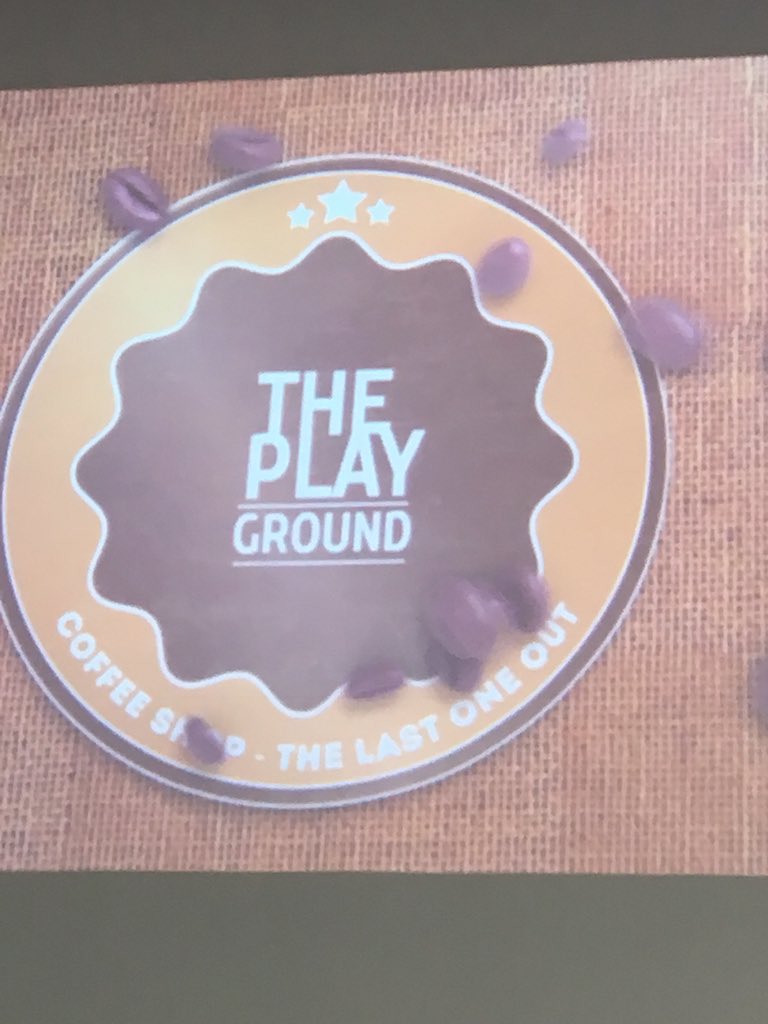 TreleavenShelly's tweet image. #ela2018 #joyofpl enjoying a ‘coffee playground’ activity on our last day together.
