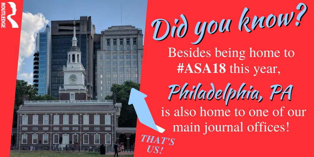 tandfhss's tweet photo. It's less than 24 hours until #ASA18 begins... who else is excited!? 😃 Visit our booth for free access, fun activities, AND #Philly food/activity recommendations! @ASAnews #SWSphilly #sociology #Philadelphia https://t.co/68ctUioBGi