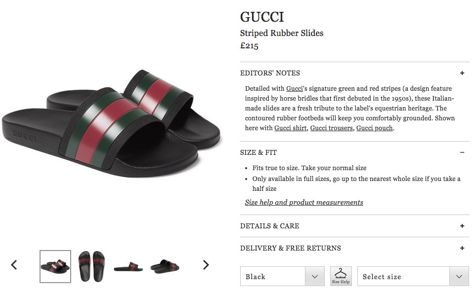 gucci slides mr porter