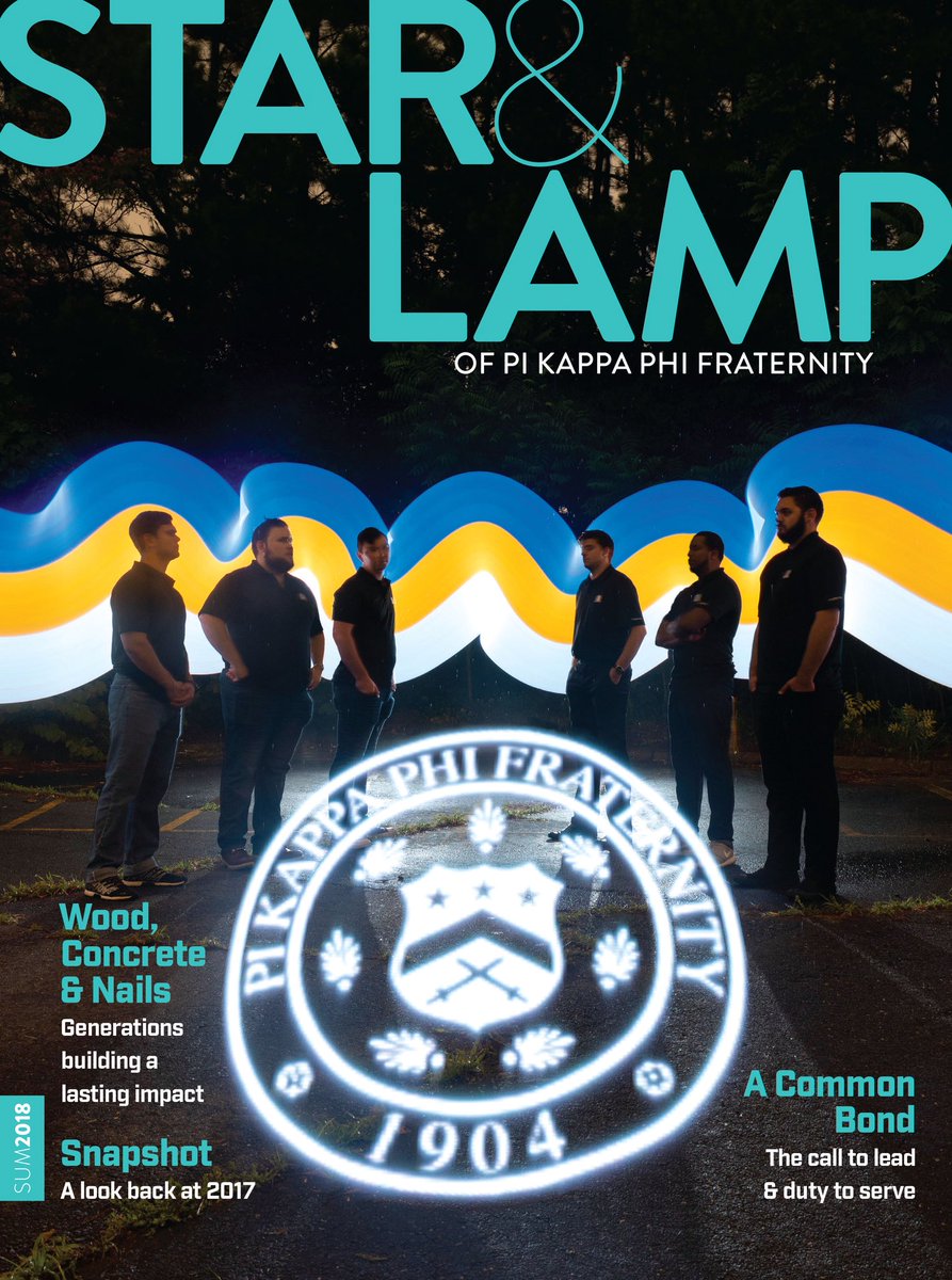 PiKappaPhi's tweet photo. Have you received your summer 2018 issue of the Star &amp; Lamp yet? If not, you may need to update your information and preferences: https://t.co/cNCGF2bIDs https://t.co/lnuufn9uAX
