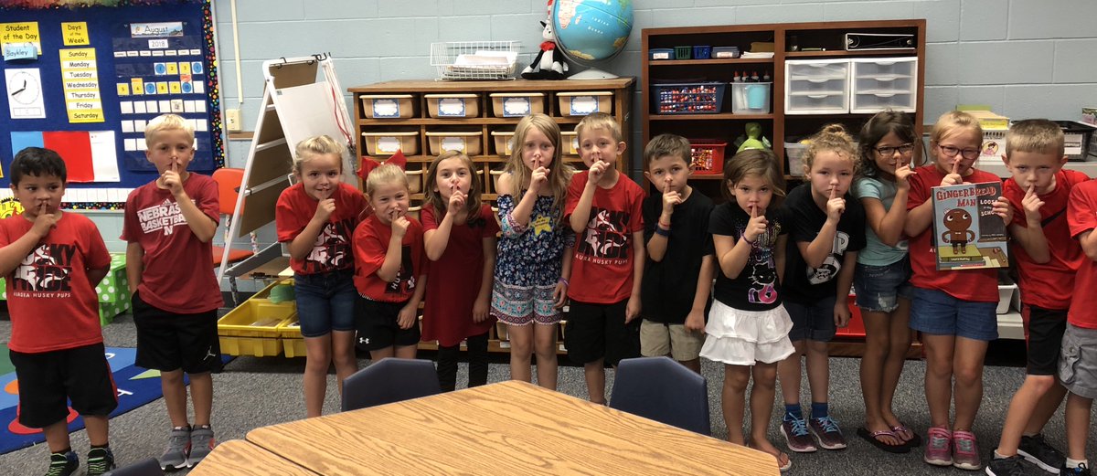 Have you seen the Gingerbread Man?!  We followed his clues all over the school.  #tricky #AESHuskies #aurorahuskies