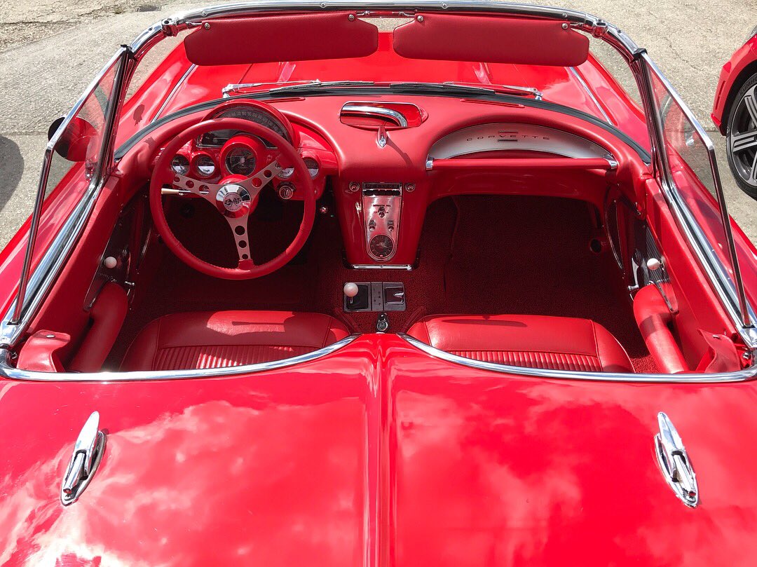dclassauto's tweet photo. Corvette C1 sporting it’s fresh stateside interior professionally fitted here at d:class and supplied by its loving owner of 29 years
#dclassauto #c1 #corvette #corvettec1 #corvettelifestyle #american #US #USA #thehogring #redinterior #nofilter #autoupholstery #littleredcorvette https://t.co/C1u8RuRctK
