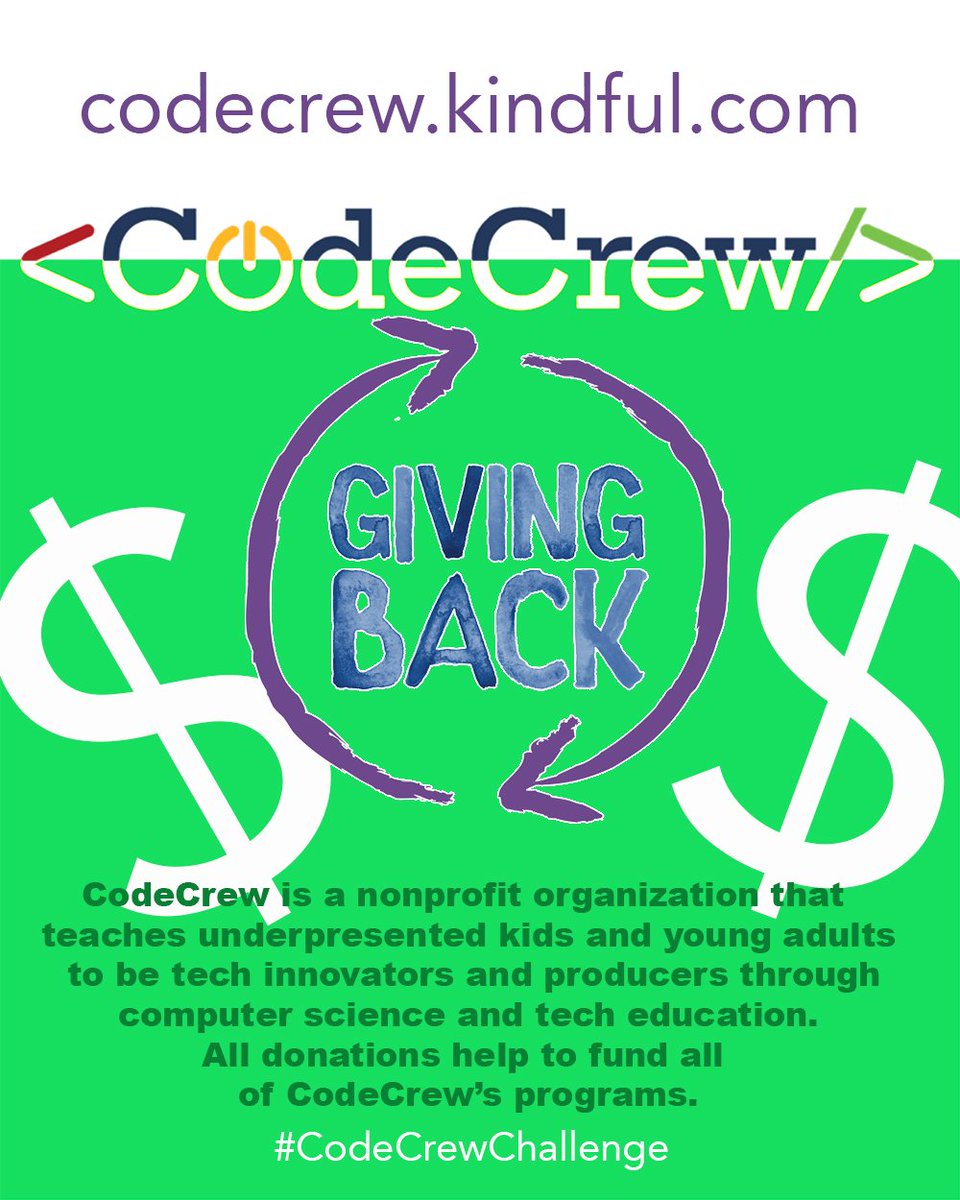CodeSchoolMphs's tweet photo. Supporting the mission we ask that you do the same. Please go to https://t.co/XgUhoBPI0V & make a donation. It all helps @_CodeCrew to fund things like @CodeSchoolMphs , #Hackathons, #HourOfCodes, Summer Programs, #Drone Competitions and other #tech activities.
#CodeCrewChallenge https://t.co/HeFLo9toQu