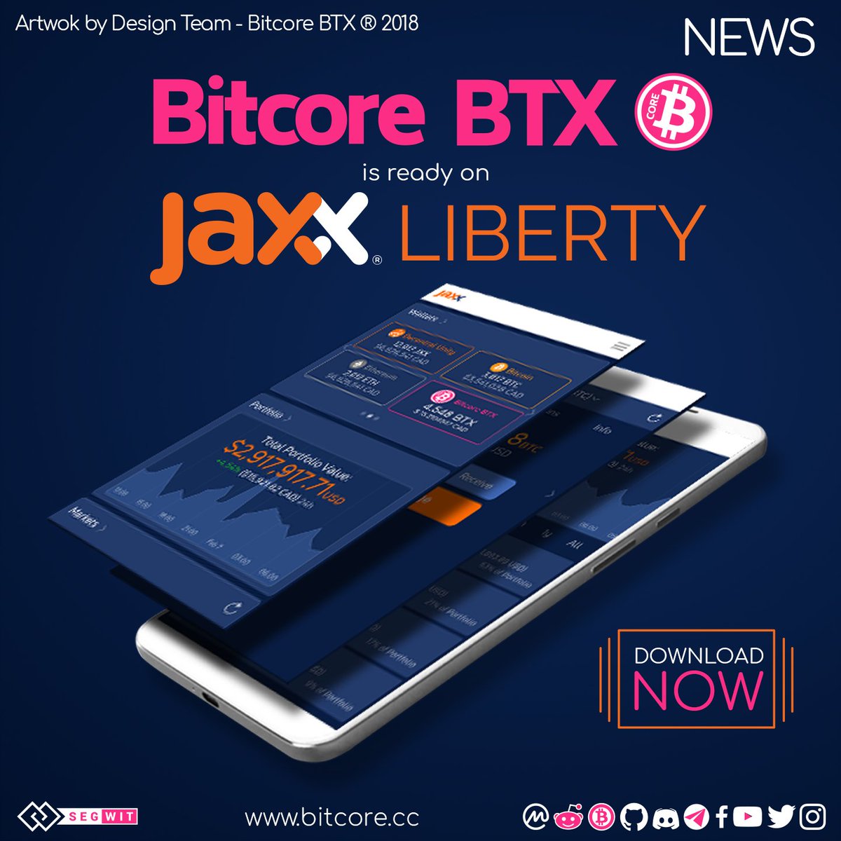 Bitcore_BTX's tweet image. Dear community! After a very long journey team Bitcore can finally mark a  huge milestone in its history. We are so grateful to joining forces  together with the well-known @jaxx_io wallet. Jaxx is a multi-asset #Blockchain Interface on 8 platforms by @DECENTRALca