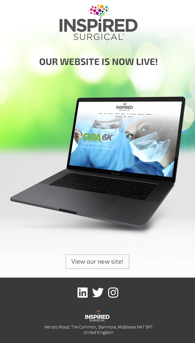 InspiredSurg's tweet photo. The @InspiredSurg website is now live ! 💻

https://t.co/uCzJd7mmNc

#inspiredsurgical #surgicallighting https://t.co/ZgE0GJX6nY