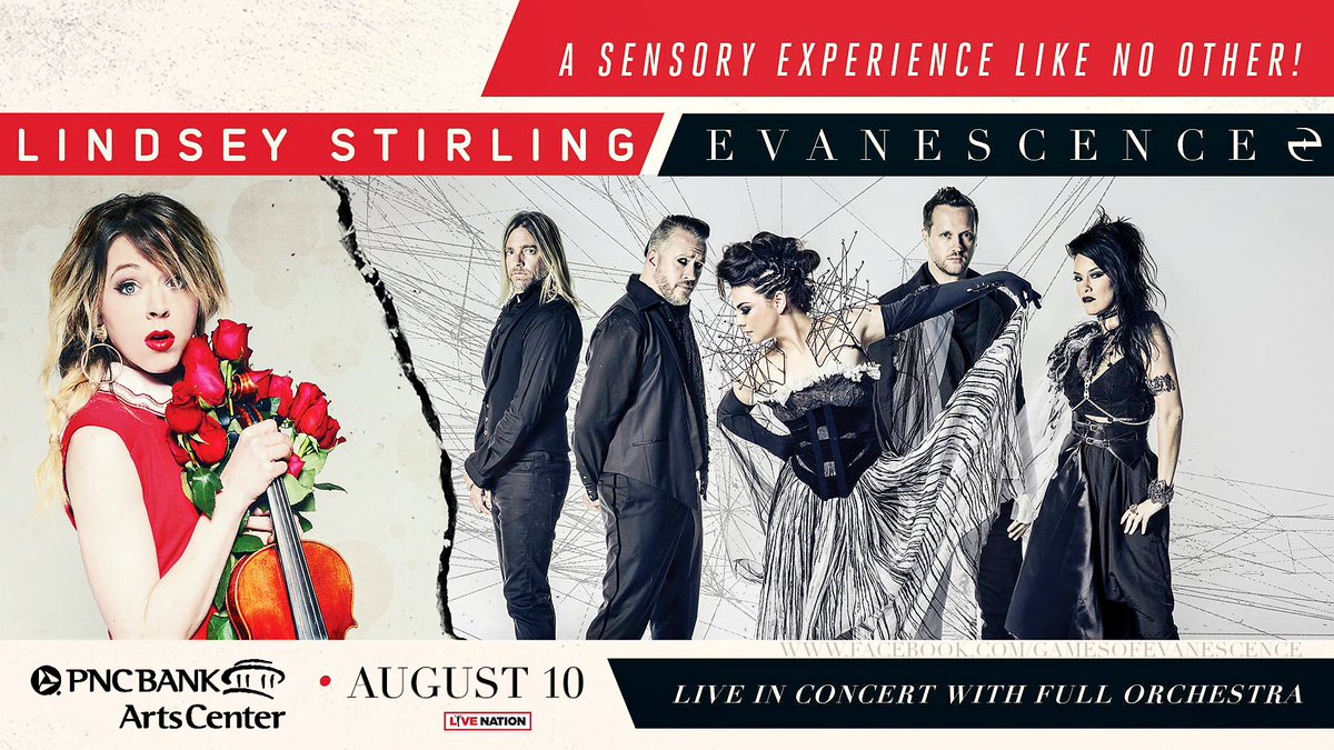 TONIGHT the second leg of the #SummerTour continues! 🎤🎻

🕒 7:00 - 7:50   - #Cellogram
🕕 8:00 - 9:15   - #Evanescence
🕖 9:35 - 10:50 - #LindseyStirling