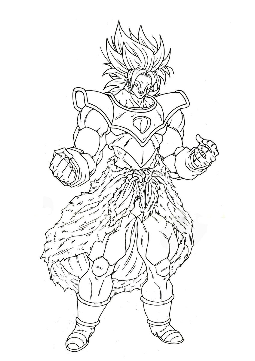 Imagen De Broly Para Pintar - Coloring and Drawing