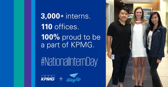malana_white's tweet photo. Proud to be part of KPMG and the campus recruiting team who created teh #1 ranked Internship Program of 2018 from WayUp! @KPMG_US @wayup #Intern100 @CNBCMakeIt https://t.co/Nwj8dca0iX https://t.co/QhLFWyuiG7