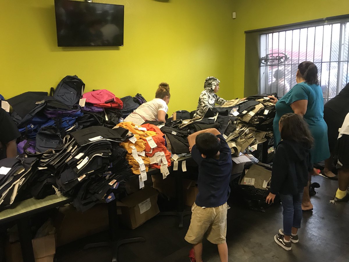 MonicaTVNews's tweet image. Truckers Cafe in South Dallas is giving away thousands of backpacks and uniforms to help registered families in this community get ready to go back to school. It’s a small family owned restaurant, but owner Paulette Woods says it’s her duty to give back.