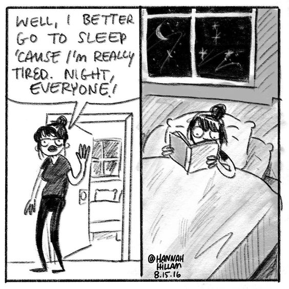 goodreads's tweet photo. We're often "really tired." (Art Credit: @hannahhillam) https://t.co/JL2VtfbpNU