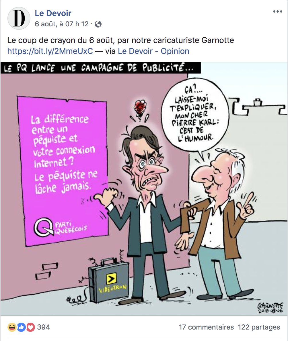 #Politique et #humour? Le <a href="/partiquebecois/">Parti Québécois</a> s'est dit: "Pourquoi pas?"!
À lire: Une analyse en partenariat avec <a href="/MesureMedia/">Mesure Média</a> à l'aide d'#Eureka. 

>>mesuremedia.ca/le-bon-coup-me…