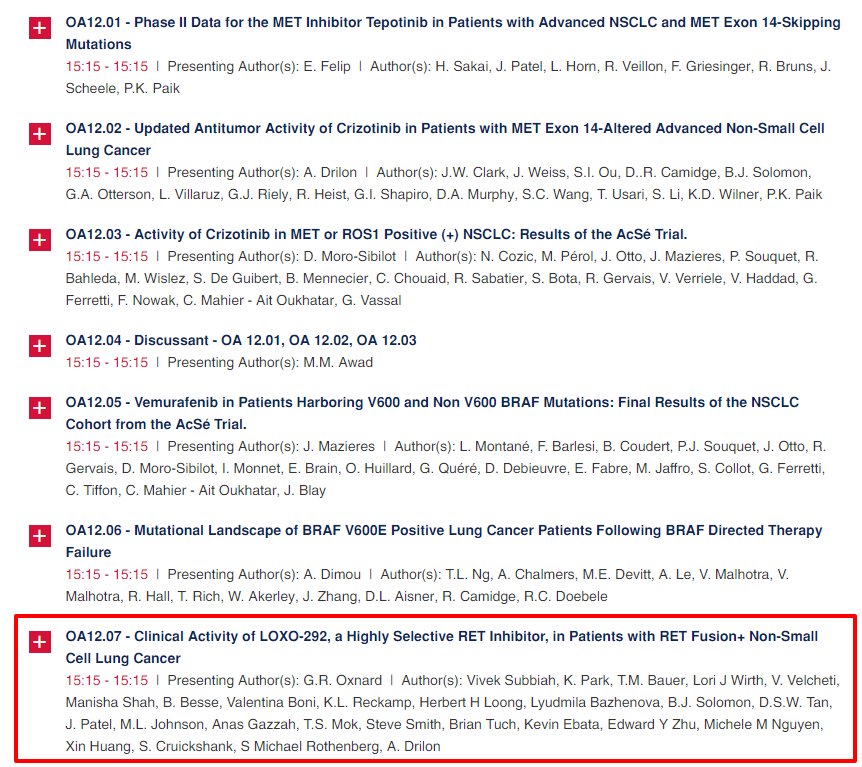 Andy Biotech Wclc18 Abstract Titles Out Targeted Therapy Steal The Spotlight From I O Again Loxo 292 Ret Sppi Poziotinib Exon Ckpt Ck 101 Egfr Rxdx Entrectinib Ros1 Pfe Lorlatinib Ros1 Mrk De