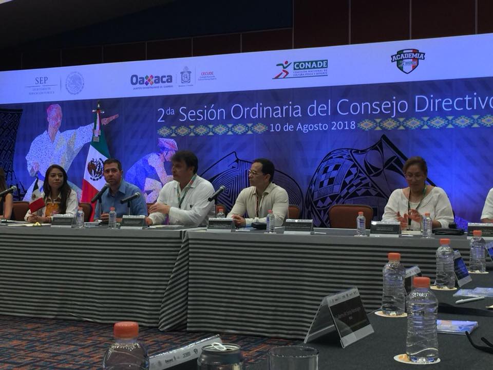 IndeporteChis's tweet image. Con la presencia de @ACC_Castillo titular de @CONADE se realiza en Huatulco la II Sesión Ordinaria del Consejo Directivo del Sistema Nacional del Deporte #SINADE