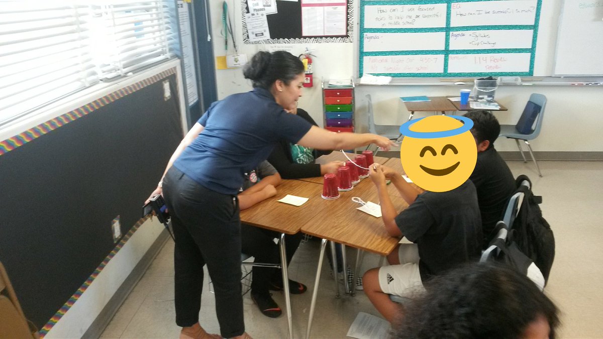 SDMathTiki's tweet image. Ss hard at "work" team building and developing student communication skills with the #teamcupchallenge. Special appearance by our Principal @MVAPrincipal1 Even she is engaged! #vikingslearn @nlink