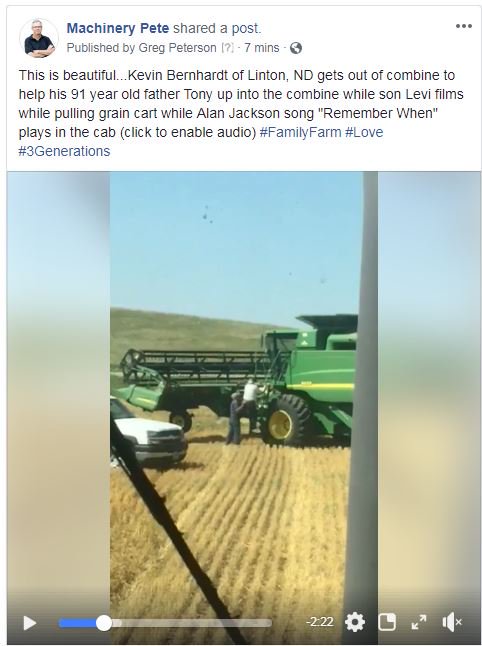 Perhaps most moving farming video I've ever seen...watch here: facebook.com/machinerypete