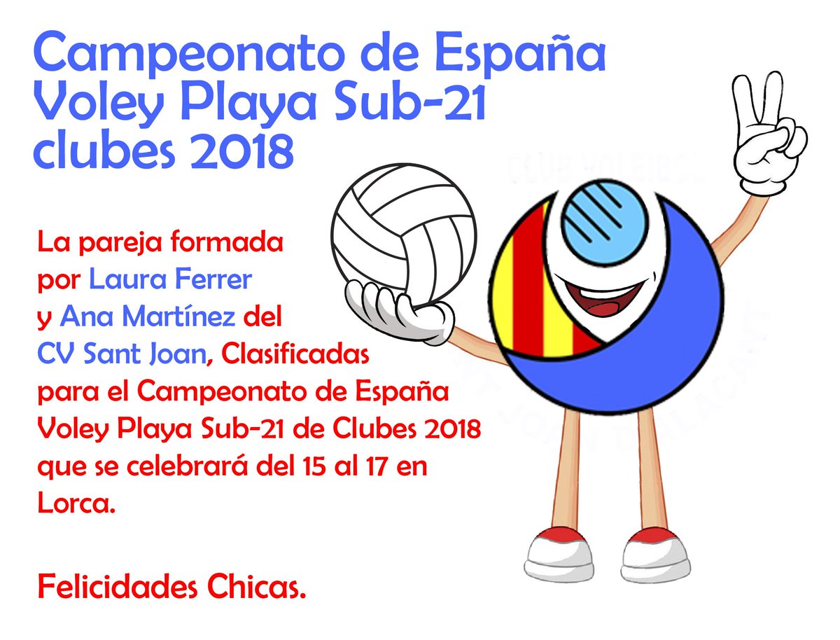 Campeonato de España
Voley Playa Sub-21 
clubes 2018