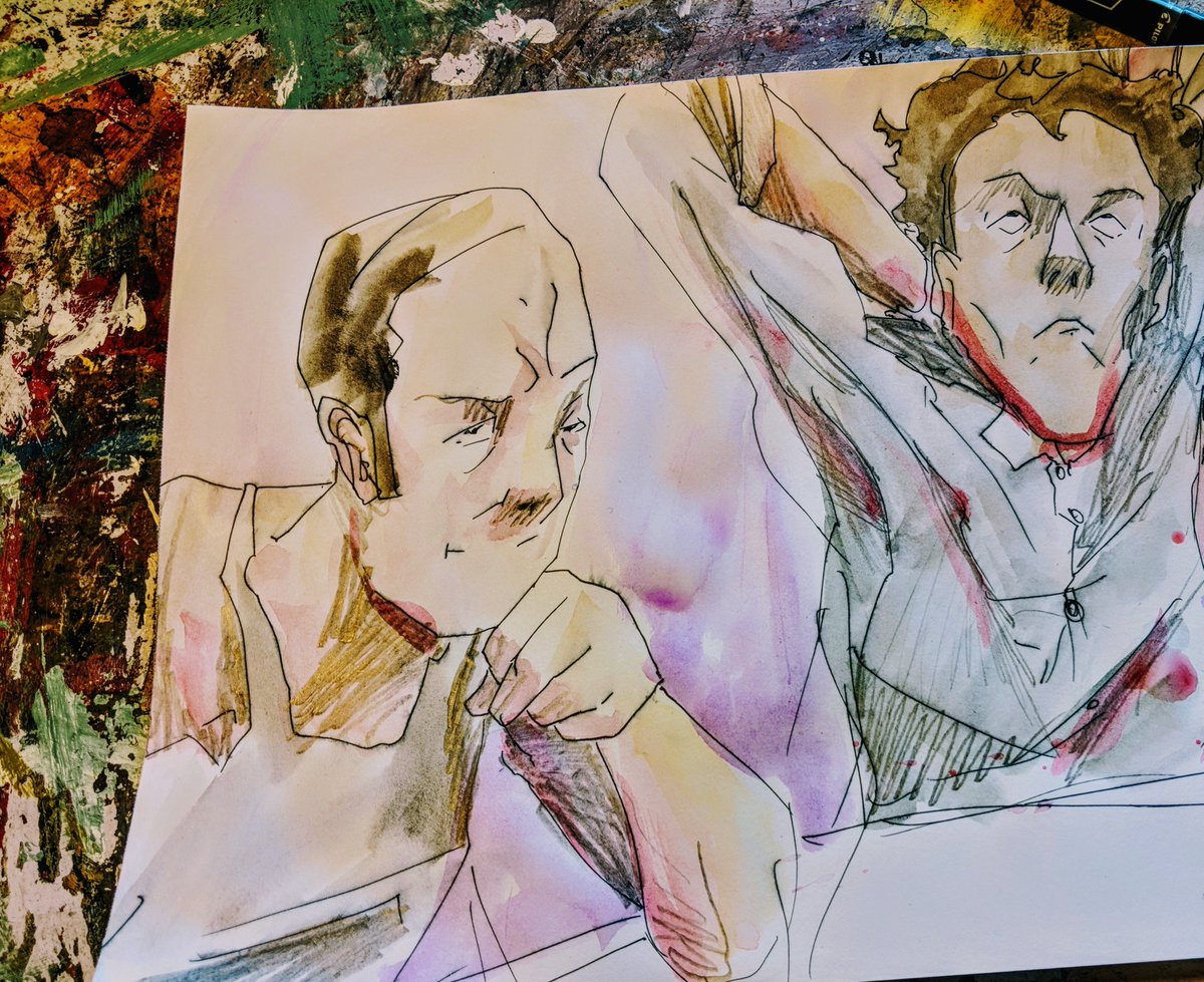 BlownMinded's tweet photo. Warming up for fresh pages with a little watercolor sketching! #Sane6 https://t.co/4KjDObHW1b