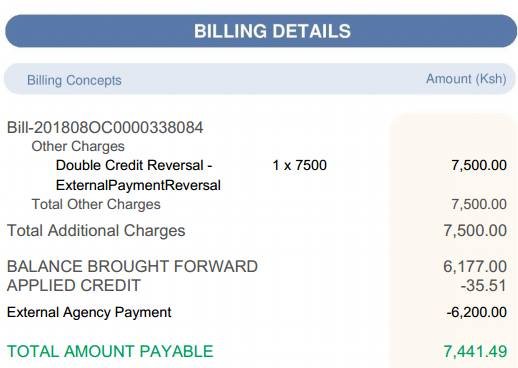 PeponiDivers's tweet photo. @KenyaPower_Care Got this invoice from your billing department just now. "Double Credit Reversal" I have not had done a payment of 7500/= the entire 2018 Can you explain? A/C 21719044 https://t.co/gaHysBcqEE