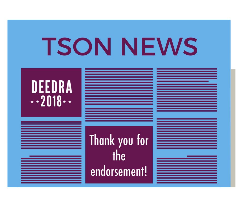 DoseOfDeedra's tweet photo. We want to thank @Threesonorans at TSON News for their endorsement! #PushToThePrimaries #Deedra2018
https://t.co/hM4Ze0HoKn https://t.co/djoCYSAuV8