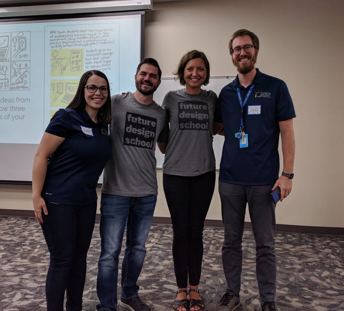 JeanieElder's tweet photo. Reunited and it feels so good!! So awesome seeing our #lax18 design coach @lesmcbeth and an awesome fellow innovator @qhenderson #fdesignschool #fdsinnovates #ogdensd https://t.co/F8UsECawMT
