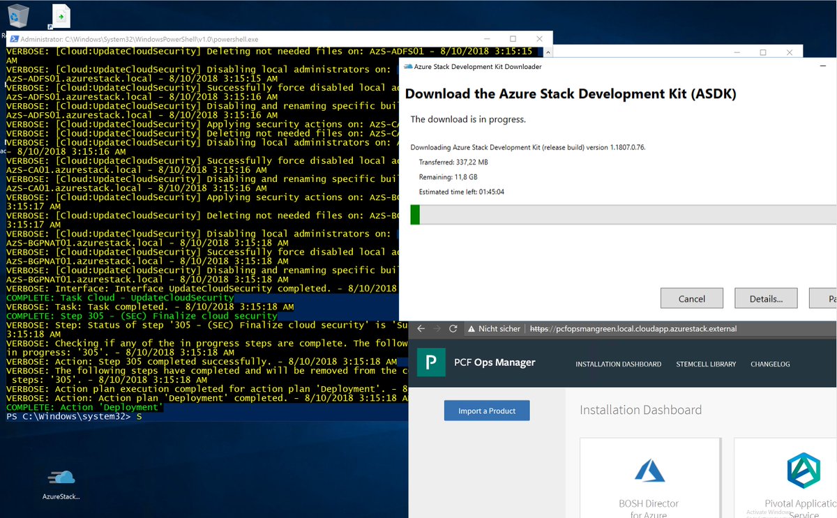 azurestack_guy's tweet photo. can someone on the #azuerstack team call me BEFORE i do a redeploy ? @Darmour_MSFT ? downloaded latest bits last night ... now @OrchestratorGuy pointed me to after sunrise :-) nbew bit´s arrived ! #asdk https://t.co/2vtxWDZCUw