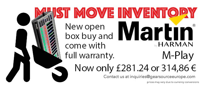 GearSourceEU's tweet image. Did you know that these #MartinProfessional M-Play uses M-PC as software that will run on a Windows PC? Did you know that these MUST MOVE? Click here to see &amp;gt; (ow.ly/zAUf30li1aN). inquiries@gearsourceeurope.com. #LightingController