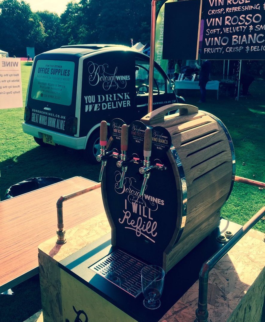 mitcheladams's tweet photo. Well team @Boroughwines - that's a wrap! It's been two years taking #wineontap everywhere - it's been an absolute blast. Thank you for everything and good luck spreading the #iwillrefill message ๐
#lastday #newchallenge https://t.co/8JxSnrrIja