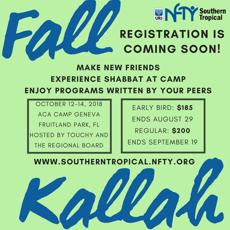 Keep it on your radar! Fall Kallah registration opens next week, don’t miss out!