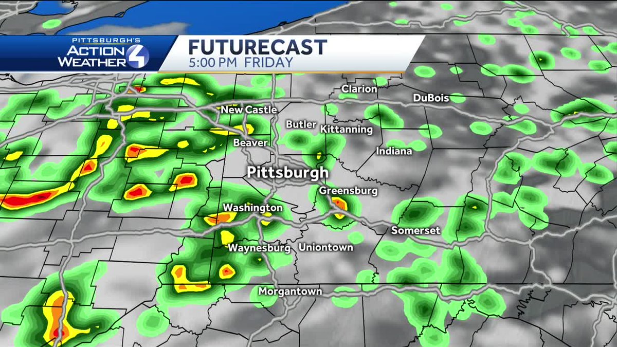 WTAE's tweet image. FLASH FLOOD WARNING issued in Allegheny and Westmoreland counties.  Here's a list of areas where flooding is possible today:  bit.ly/2OrFGoJ