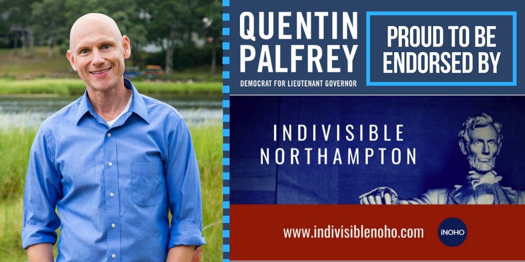 qpalfrey's tweet photo. So proud to have earned the endorsement of @indivisiblenoho! With all the support we are getting I know we can take back the corner office!

#BlueWave #MAPoli #QuentinforMA #QP4LG #Indivisible #Northampton https://t.co/FFSGi3GWjp