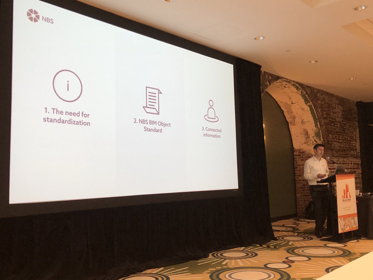 RandallSStevens's tweet image. Dr Stephen Hamil of NBS kicks off afternoon BCS session on “Creating BIM Objects to International Standards” #BuildConSum
