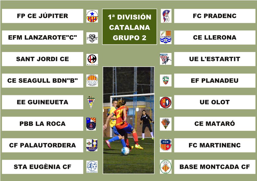 BucetaFidel's tweet photo. G-2 1ªJornada #1divFEM #Cat #Futfem
Estreno en la categoría para la @UEOfemeni @CEMATARO y repesca del @cesantjordi @regionalfutbol #Futbolcat https://t.co/Aix9OoZg5q