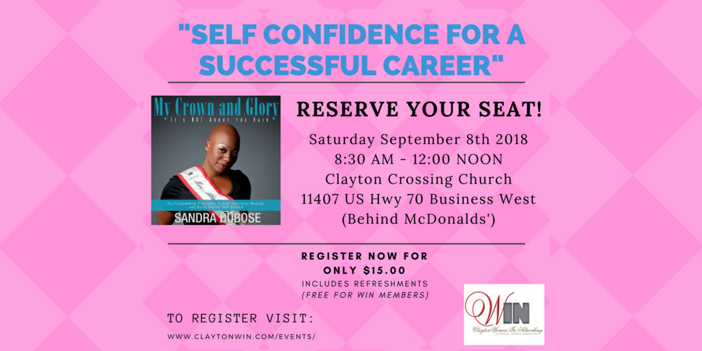 Clayton_WIN's tweet photo. Come and attend this great workshop about "Self Confidence for a Successful Career"! See you there!! https://t.co/R3OpUBknri