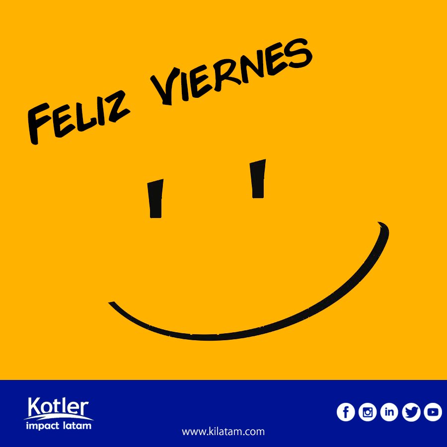Feliz Viernes!

#FelizViernes #BuenViernes  #Kotler #PhilipKotler #Marketing #SoyEmprendedor  #SoyImpactoKotler #kilatam #SoyKiLatam #KotlerImpactLatam #kilatam #SoyKiLatam #Iberoamérica