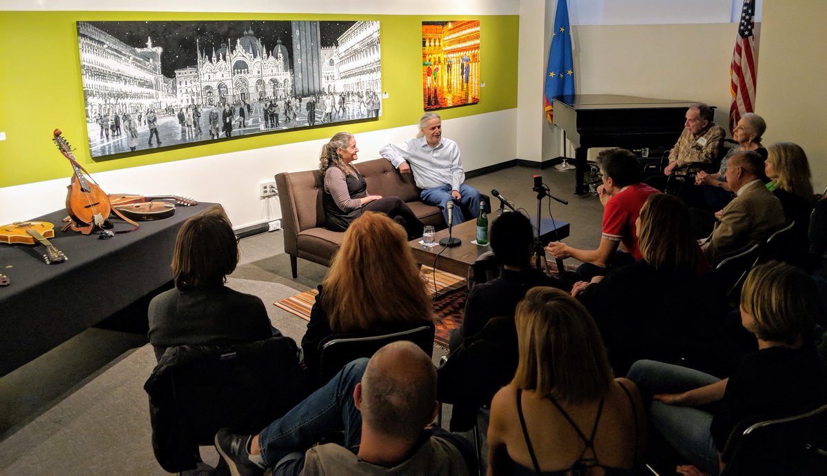 Thanks to all fellow #ItaliaGeeks who attended yesterday event on the #Mandolin History, Technology and Technique with maestro Achille Bocus in conversation with Marla Fibish at the <a href="/IICSFRANCISCO/">IIC San Francisco</a>. Great event, great attendance!