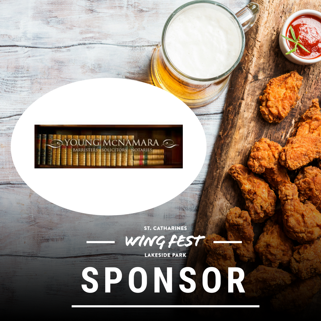 wingfestniagara's tweet photo. With over 65 years of collective legal experience, Young McNamara - Barrister &amp; Solicitor has been providing superior legal advice to our Niagara community for decades. We're grateful for the support from another local community champion! https://t.co/G67n0KfcRr