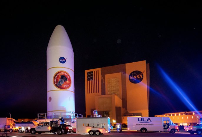 NASASun's tweet photo. ⏰ Set your alarm! We're launching Parker #SolarProbe early tomorrow, Aug. 11! Coverage starts at 3 a.m. EDT / 12 a.m. PDT at https://t.co/U8T7pZaI5r for the 3:33 a.m. ET launch. https://t.co/GrnFL4Zhlh