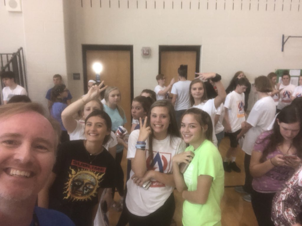 Health and Public Services (“HiPSter”) Academy Green Team ready and excited to get their s’mores!  
#PRIDE/AcademyKick-Off (2018/19). Can’t wait to see the drone pic! Hope my hair looks good!
#WeAreGCCS
#BeGreater
<a href="/CHS_Pirates/">CharlestownHS</a> <a href="/GCCSchools/">GCCSchools</a> <a href="/WPMQ993/">WPMQ</a> @AcademiesofGC 
#HiPSterAcademy