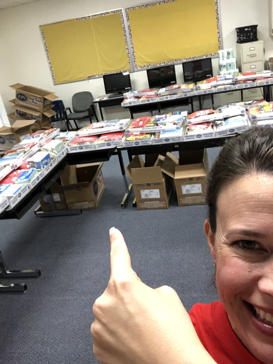 Christina_cLong's tweet photo. New school supplies are my favorite! ❤️What better way to serve, than unpacking fresh pencils &amp; crayons?! #wyattlearns #PISDleads #PISDlearns #missionplanoisd Happy New School Year!! https://t.co/j0kwudkURR