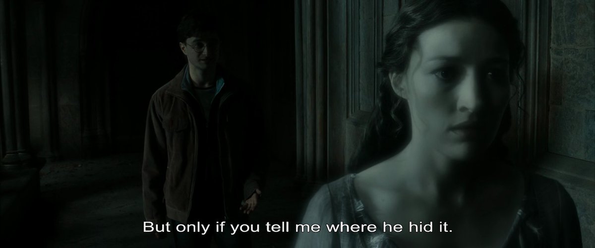 on Twitter "Why did movie version Tom Riddle swear to destroy Rowena
